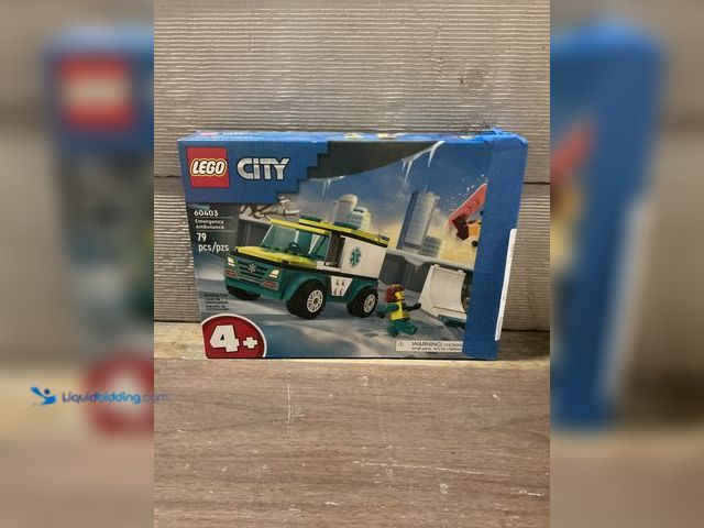 Lot 49-5445317 - LEGO City Emergency Ambulance and Snowboarder Toy Vehicle Playset for Kids, Boarder and Paramedic Mi...