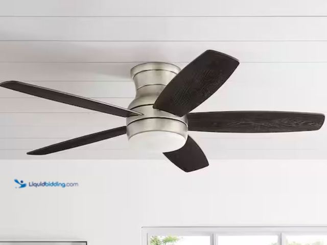 Lot 49-1632156 - Home Decorators Collection Ashby Park 52 in. White Color Changing Integrated LED Brushed Nickel Ceil...