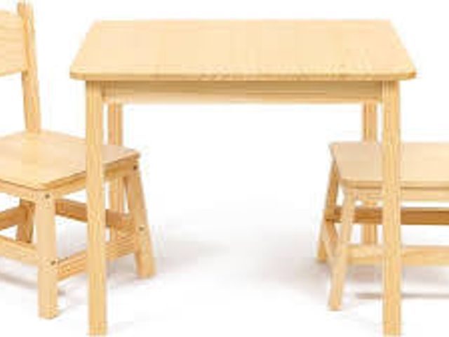 Lot 49-3565098 - Suurecks Toddler Table Wooden Kids Table Unused