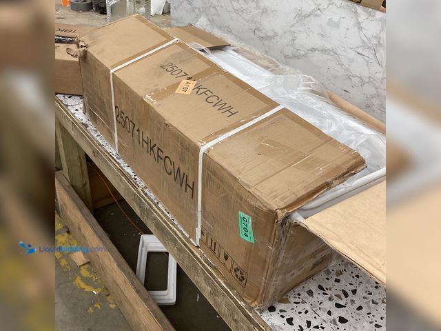 Lot 49-5460586 - Pack of 10 Plastic Folding Chairs (White) Item is used with scuff on one chair.