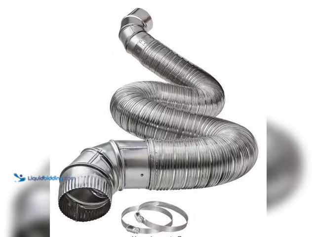 Lot 49-2006355 - Unbranded 8 ft. Complete Airtight Semi-Rigid Dryer Vent Hook Up Kit for 4 in. Duct, Model # ATFAUL04...