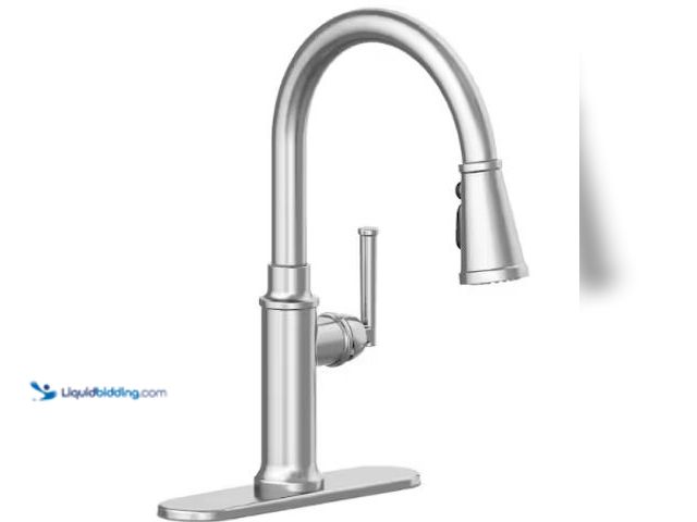 Lot 49-3615929 - Glacier Bay Oswell Single-Handle 3-Function Pull-Down Sprayer Kitchen Faucet in Stainless Steel, Mod...