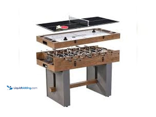 Lot 49-5488153 - Barrington Urban Collection 54 in. 3-in-1 Combination Game Table with Air Powered Hockey, Foosball a...