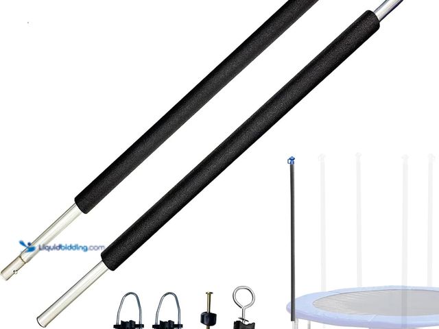 Lot 49-5409724 - 1 Lower, 1 Upper Trampoline Replacement Poles, Fit for 10'-16' Trampoline Frame, Universal Enclosure...