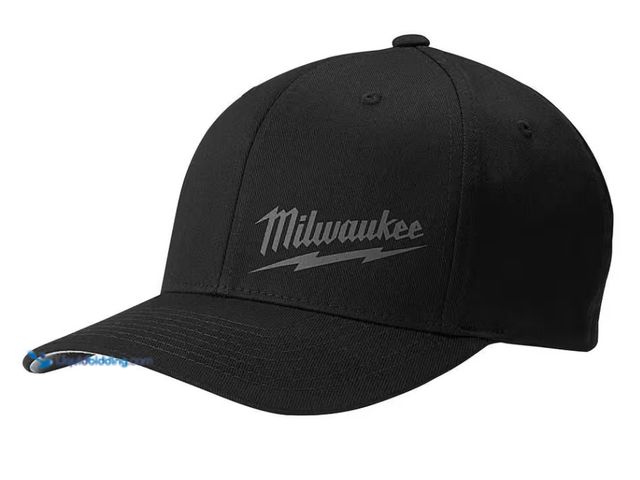 Lot 49-3613870 - (2-Pack) Milwaukee Black Fitted Caps (Hats), Size Small/Medium, NEW WITH TAGS. (Model # 504B-SM)  Re...