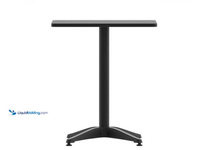 Lot 49-2006268 - Carnegy Avenue Black Square Aluminum Outdoor Side Table, Model # CGA-TLH-520763-BL-HD, Unused, Has a...