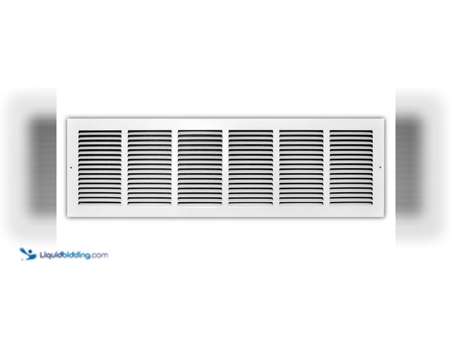 Lot 49-2024364 - Lot of (2)- Everbilt 30 in. x 8 in. Steel Return Air Grille in White. Model # E17030X08. MSRP $40. U...