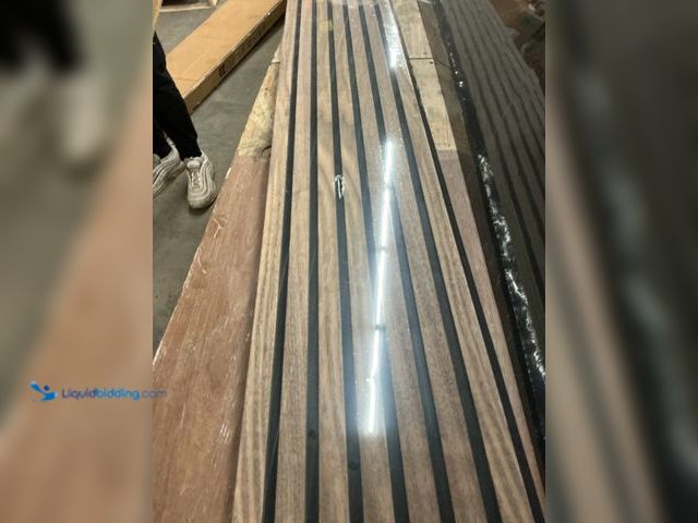 Lot 49-5445977 - Wood Slat Wall Panels 1 Pack Acoustic Wooden Panel for Wall, Soundproof 3D Fluted Panels for Interio...