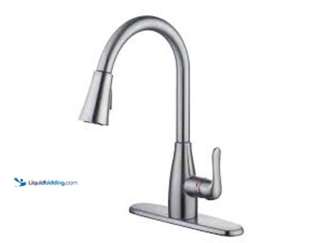 Lot 49-5485489 - Glacier Bay McKenna Single-Handle Pull Down Sprayer Kitchen Faucet in Stainless Steel with TurboSpra...