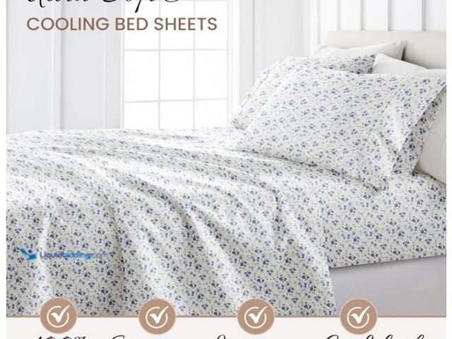 Lot 49-1571008 - Lot of (2) Linen Market Patterned Microfiber Full Sheet Set 4 Piece – Oeko-TEX Certified Ultra Soft ...