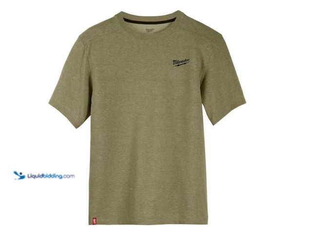Lot 49-2020633 - Milwaukee Men's X-Large Green Cotton/Polyester Short-Sleeve Hybrid Work T-Shirt, Model # 603GN-XL. M...
