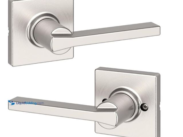 Lot 49-5555421 - Kwikset Casey Interior Passage Door Handle, Lever For Closet and Hallway Doors, Reversible Non-Locki...