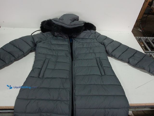 Lot 49-3473732 - Outdoor Brand Outdoor Leisure, Women's Blue/Gray Coat with Black Faux Fur Lining, Polyester material...