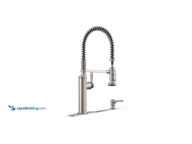 Lot 49-3616627 - KOHLER Sous Single-Handle Semi-Professional Pull Down Kitchen Faucet with Sprayer in Vibrant Stainle...