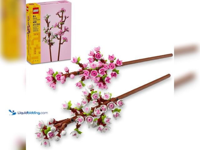 Lot 49-5445315 - LEGO Cherry Blossom Building Toy for Kids, Girls & Boys, Ages 8+ - Artificial Cherry Blossom Decor f...