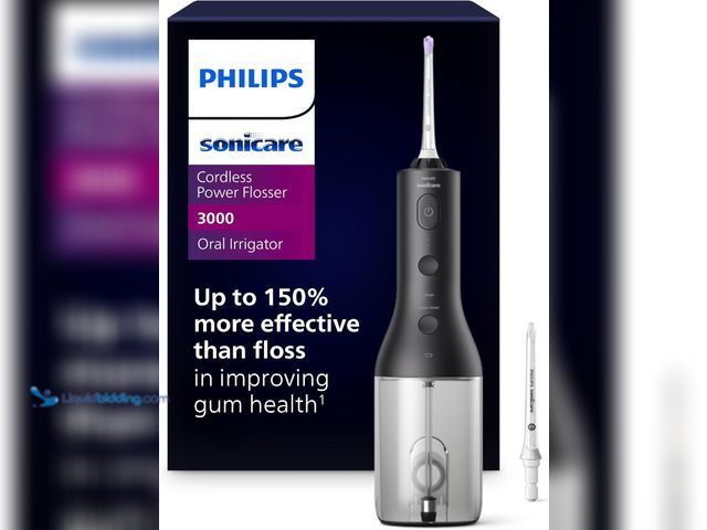 Lot 49-5544081 - Philips Sonicare Cordless Power Flosser 3000 - Water Flosser with Innovative Quad Stream Technology,...