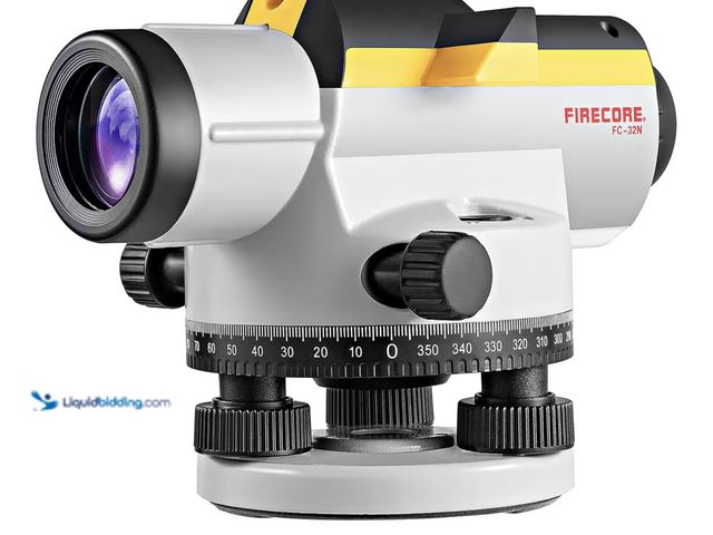 Lot 49-1810592 - Optical level kit.   Firecore 32X Automatic Optical Level Kit with Self-Leveling Magnetic Dampened C...