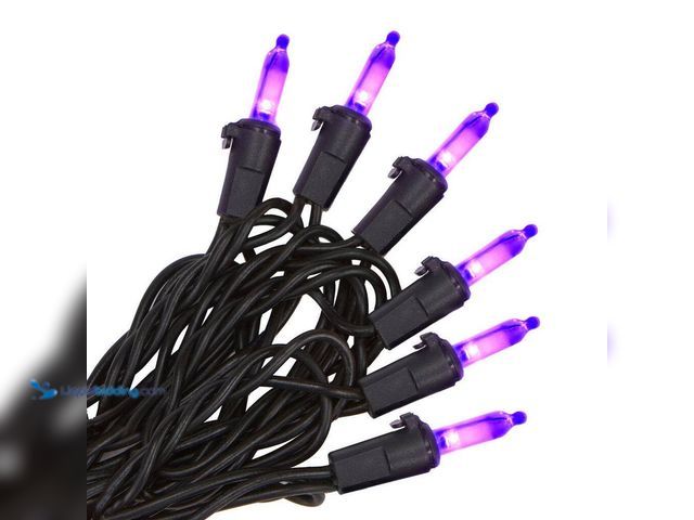 Lot 49-5447767 - Lot of 2. Home Accents Holiday 300 Purple Mini LED Lights. [Model # 22RT0302225] Unused