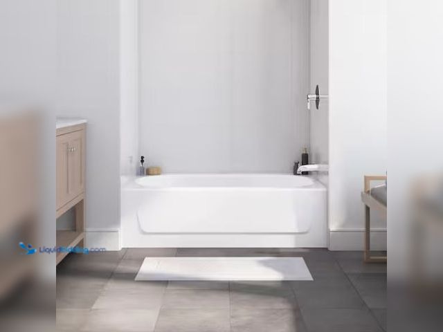 Lot 49-2005454 - Bootz Industries Kona 54 in. x 30 in. Alcove Soaking Bathtub with Right Drain in White, Model # 011-...