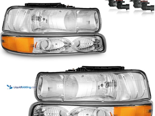 Lot 49-5437285 - Headlights Assembly W/Bulbs for 1999-2002 Chevy Silverado 1500 2500, for 2001-2002 Silverado 1500HD ...