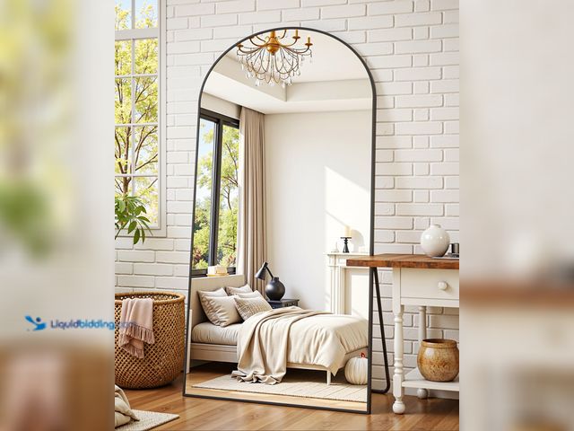 Lot 49-5476438 - Suidia Full Length Mirror, 76"x34" Floor Standing Mirror Freestanding, Full Body Mirrors with Stand ...