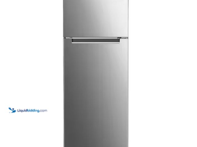 Lot 49-1598991 - Magic Chef 7.3 cu. ft. 2-Door Mini Fridge in Platinum Steel with Freezer, Model # MCDR740STE, New, F...