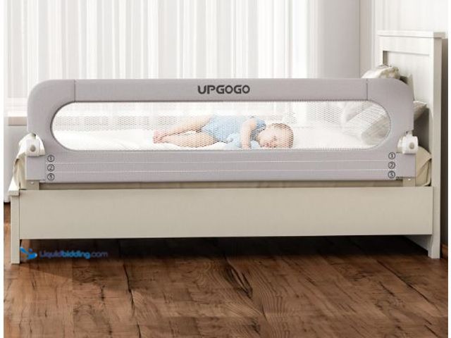 Lot 49-3432604 - Folding Bed Rail for Toddlers, Baby Bed Rail Guard with Reinforced Anchor Safety System, Fit Bunk, F...