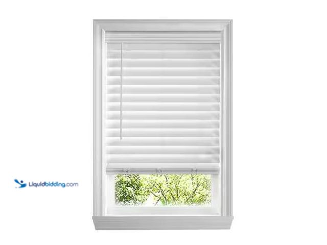 Lot 49-1569547 - Lot of (2) Home Decorators Collection White Cordless Premium Faux Wood blinds with 2.5 in. Slats - 2...