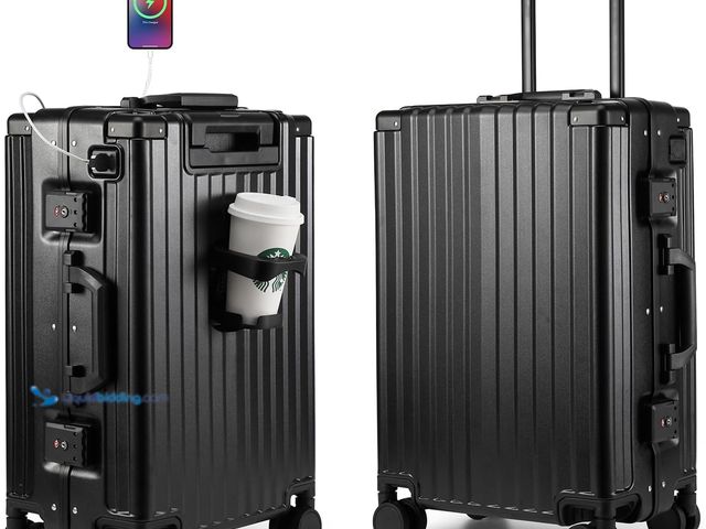 Lot 49-5437588 - Hard Shell Carry On Luggage 22x14x9 Airline Approved,20 Inch Aluminum Luggage with 100% 3-Layer PC,C...