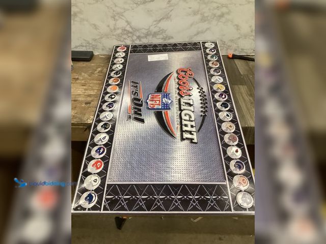 Lot 49-5407242 - Coors Light "Nfl It's On" Metal Sign 36" X 22". Slightly Used, dented corners