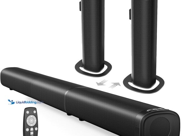 Lot 49-5437655 - Sound Bar, 100W Sound Bar for Smart TV, Bluetooth 5.3 Soundbar, 2 in 1 Detachable Home Speaker Bass ...