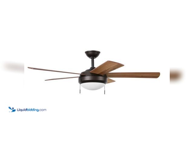 Lot 49-1515983 - Hampton Bay Claret 52 in. Indoor Oil Rubbed Bronze Ceiling Fan with Light Kit. Model# SW20006 ORB. N...