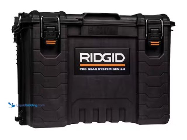 Lot 49-2022312 - RIDGID Pro Gear System Gen 2.0 Durable XL 22 in. Stackable Tool Box For Storage And Transporting, Mo...