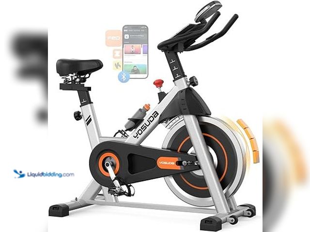Lot 49-5475976 - YOSUDA Exercise Bike, Brake Pad Stationary Bike for Home with Exclusive App, Magnetic Indoor Cycling...