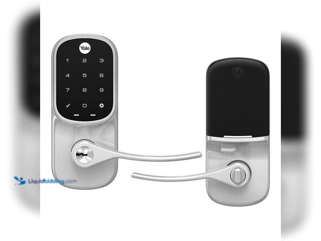 Lot 49-5449064 - Yale
Door Lever Lock with Touchscreen Keypad; Satin Nickel (attachments and hardware included) Unus...