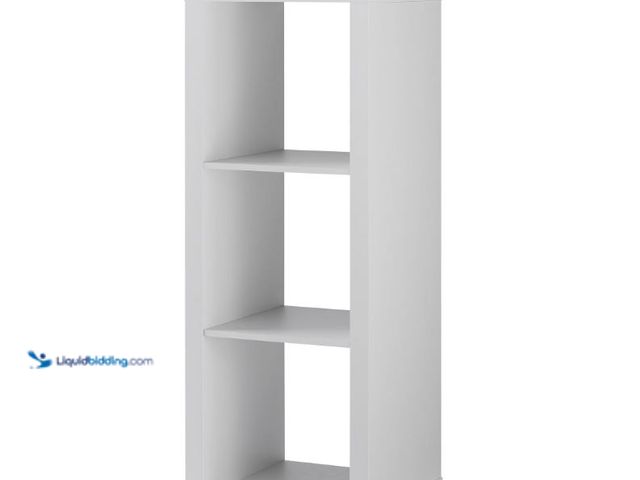 Lot 49-1627122 - Better Homes & Gardens 3 Cube Storage Organizer, White Texture Model #3594966460, Unused  Ref#WM0713