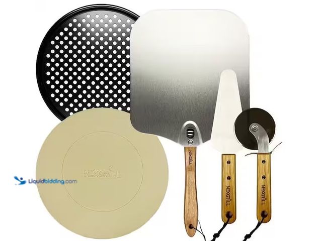 Lot 49-1575374 - Nexgrill Pizza Grilling and Cutting Kit (5 Piece), Model # 530-0045G, Unused.  Ref#ASRHD0130
