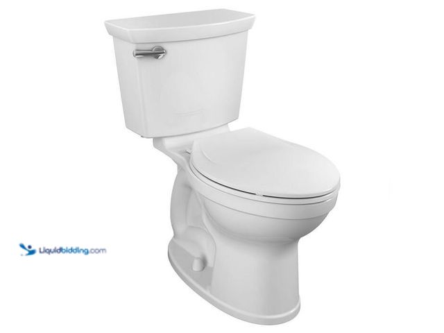 Lot 49-1548551 - American Standard Champion Two-Piece 1.28 GPF Single Flush Elongated Chair Height Toilet with Slow-C...