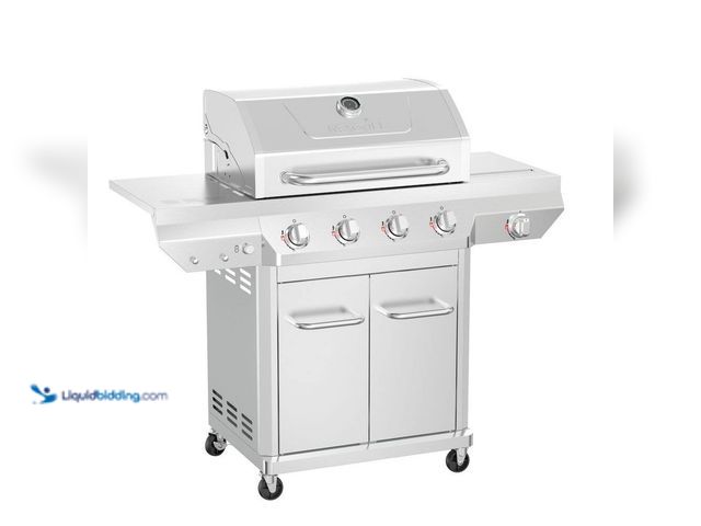 Lot 49-5409629 - Nexgrill
4 Burner Stainless Steel Propane Gas Grill with Side Burner Unused