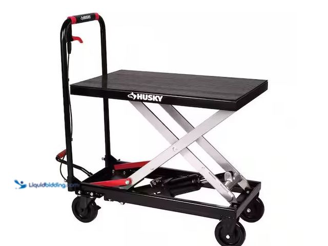 Lot 49-1576770 - Husky 500 lb. Hydraulic Lift Table Model # HPL4005N-HV-TH, Used  Ref#HD0210