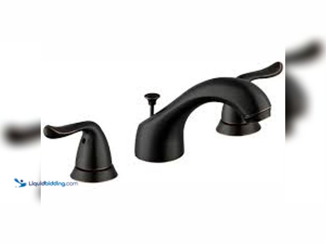 Lot 49-5415652 - Glacier Bay Constructor 8 in. Widespread Double-Handle Low-Arc Bathroom Faucet in Bronze. Model # HD...