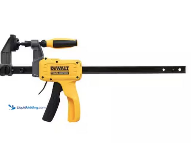 Lot 49-2026080 - DEWALT 12 in. 825 lbs. Hybrid Clamp, Model # DWHT83600. MSRP: $49.99.  Unused, Scuffs & scratches, S...