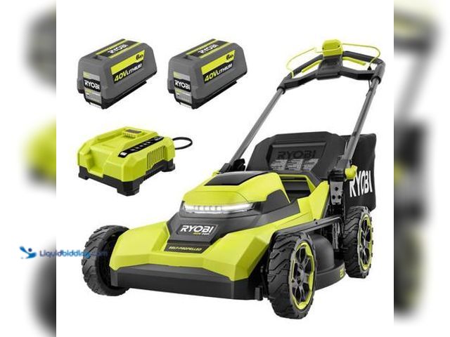 Lot 49-5553063 - RYOBI 40V HP Brushless 21 in. Cordless Battery Walk Behind Self-Propelled Lawn Mower Model # RY40HPL...