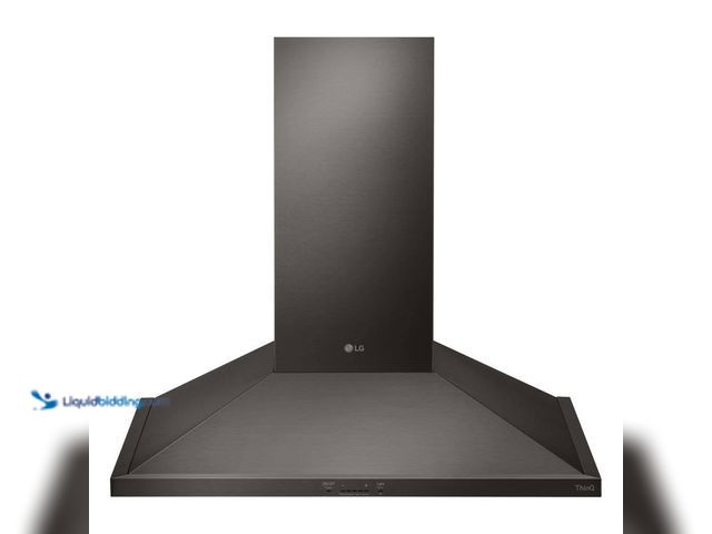 Lot 49-5429412 - LG
30 in. Smart Wall Mount Range Hood with LED Lighting in Black Stainless Steel Unused (unable to ...