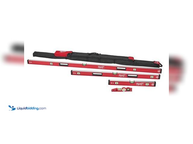 Lot 49-5548810 - Milwaukee 10 in. /24 in. /48 in. /78 in. REDSTICK Magnetic Box and Torpedo Level Set Model # MLBXCM7...