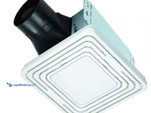 Lot 49-2020570 - Broan-NuTone Roomside Series, White, 80 CFM, No Cut Roomside Installation with Light, ENERGY STAR, B...