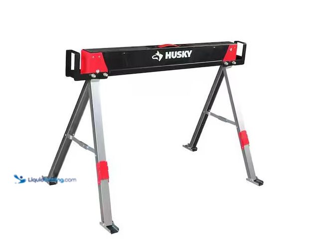 Lot 49-1572249 - Husky 28.7 in. x 41.1 in. Steel Saw Horse and Jobsite Table with 1100 lbs. Capacity - 1 Each Model #...
