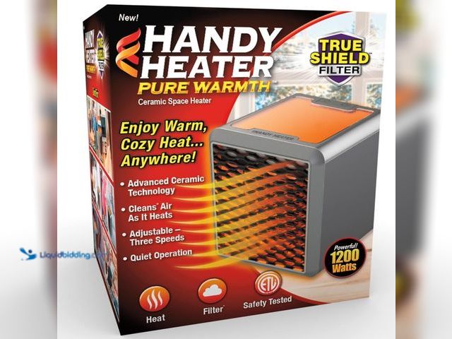 Lot 49-1516506 - Ontel Handy Heater Pure Warmth 1200W Personal Ceramic Space Heater with Adjustable Heat - Portable, ...