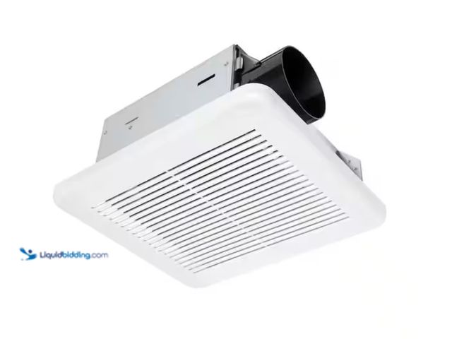 Lot 49-1551013 - Hampton Bay 50 CFM Wall/Ceiling Mount Room side Installation Bathroom Exhaust Fan, ENERGY STAR, Mode...