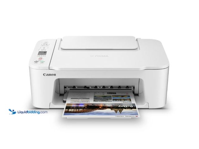 Lot 49-1627165 - Canon Wireless All-In-One Inkjet Printer for Home Office Model #PIXMA TS3722, Slightly Used, Has Cha...